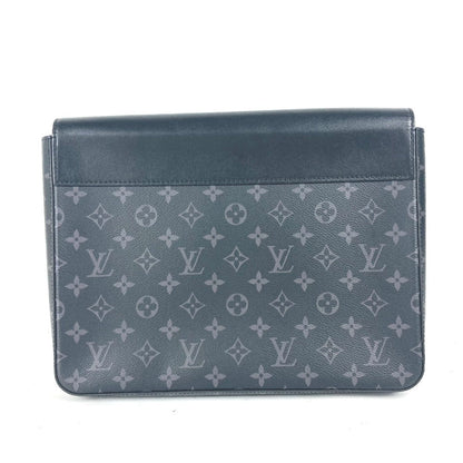 Louis Vuitton Clutch Bag M80107 Monogram Eclipse Canvas Black Monogram Eclipse Pochette Steamer Mens