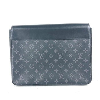Louis Vuitton Clutch Bag M80107 Monogram Eclipse Canvas Black Monogram Eclipse Pochette Steamer Mens