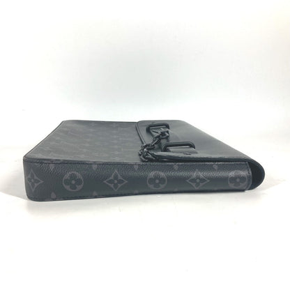 Louis Vuitton Clutch Bag M80107 Monogram Eclipse Canvas Black Monogram Eclipse Pochette Steamer Mens