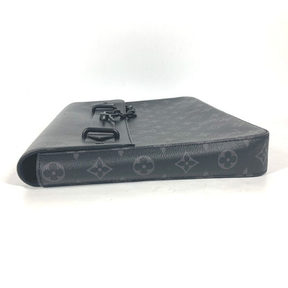 Louis Vuitton Clutch Bag M80107 Monogram Eclipse Canvas Black Monogram Eclipse Pochette Steamer Mens