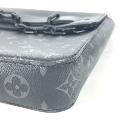 Louis Vuitton Clutch Bag M80107 Monogram Eclipse Canvas Black Monogram Eclipse Pochette Steamer Mens