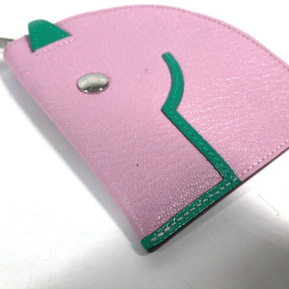 Hermes Coin Case Shave Pink Paddock Cheval Horse Women