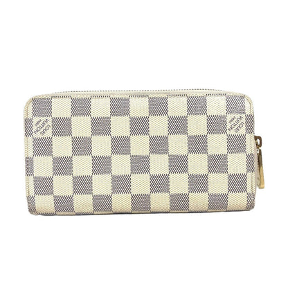 Louis Vuitton Long Wallet Purse N63006 Damier Azur Canvas White Damier Azur Balloon Motif Women
