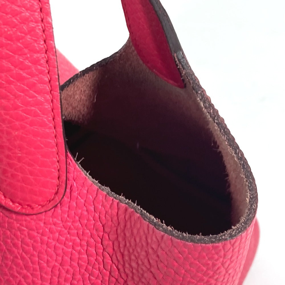 Hermes Handbag Taurillon Clemence Pink Handbag Picotan Lock Pm