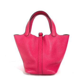 Hermes Handbag Taurillon Clemence Pink Handbag Picotan Lock Pm