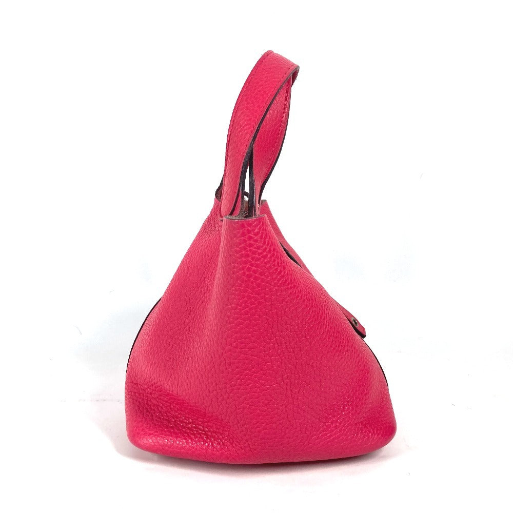 Hermes Handbag Taurillon Clemence Pink Handbag Picotan Lock Pm