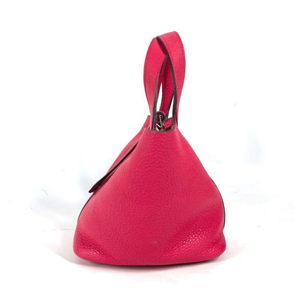 Hermes Handbag Taurillon Clemence Pink Handbag Picotan Lock Pm