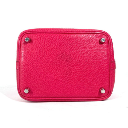 Hermes Handbag Taurillon Clemence Pink Handbag Picotan Lock Pm