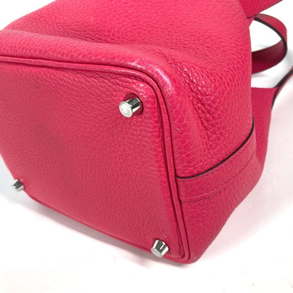 Hermes Handbag Taurillon Clemence Pink Handbag Picotan Lock Pm