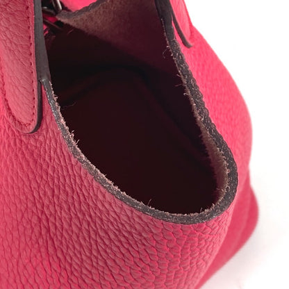 Hermes Handbag Taurillon Clemence Pink Handbag Picotan Lock Pm