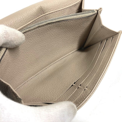 Louis Vuitton Long Wallet Purse M60144 Monogram Mahina Leather Beige Monogram Mahina Portefeuille