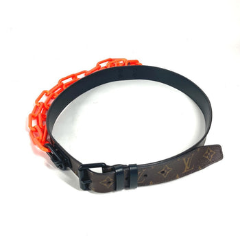 Louis Vuitton Belt Mp228T Monogram Canvas Orange Monogram Santur Signature 35Mm Chain 95