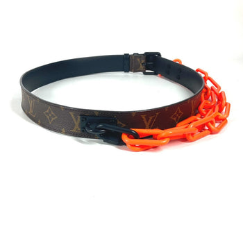 Louis Vuitton Belt Mp228T Monogram Canvas Orange Monogram Santur Signature 35Mm Chain 95