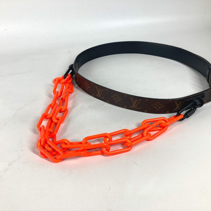 Louis Vuitton Belt Mp228T Monogram Canvas Orange Monogram Santur Signature 35Mm Chain 95