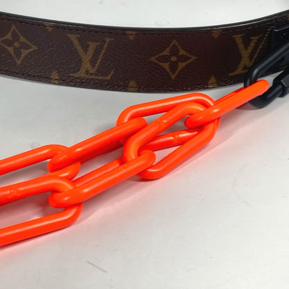 Louis Vuitton Belt Mp228T Monogram Canvas Orange Monogram Santur Signature 35Mm Chain 95
