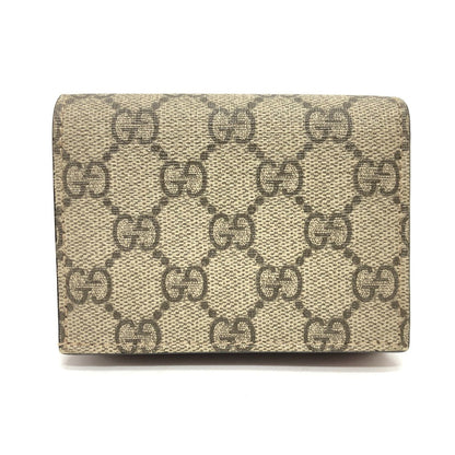 Gucci Folded Wallet 506277 Gg Supreme Canvas Beige Gg Supreme Bosco Women