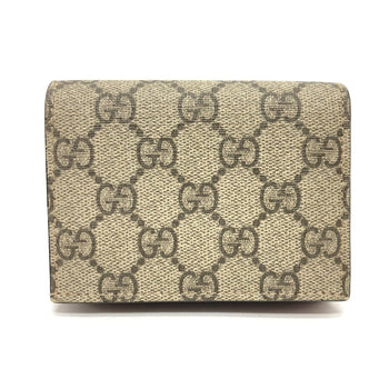 Gucci Folded Wallet 506277 Gg Supreme Canvas Beige Gg Supreme Bosco Women