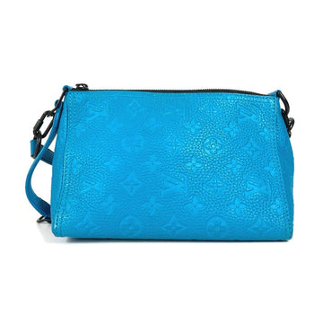 Louis Vuitton Shoulder Bag M55925 Monogram Ann Platt Leather Blue Monogram Ann Platt Triangle