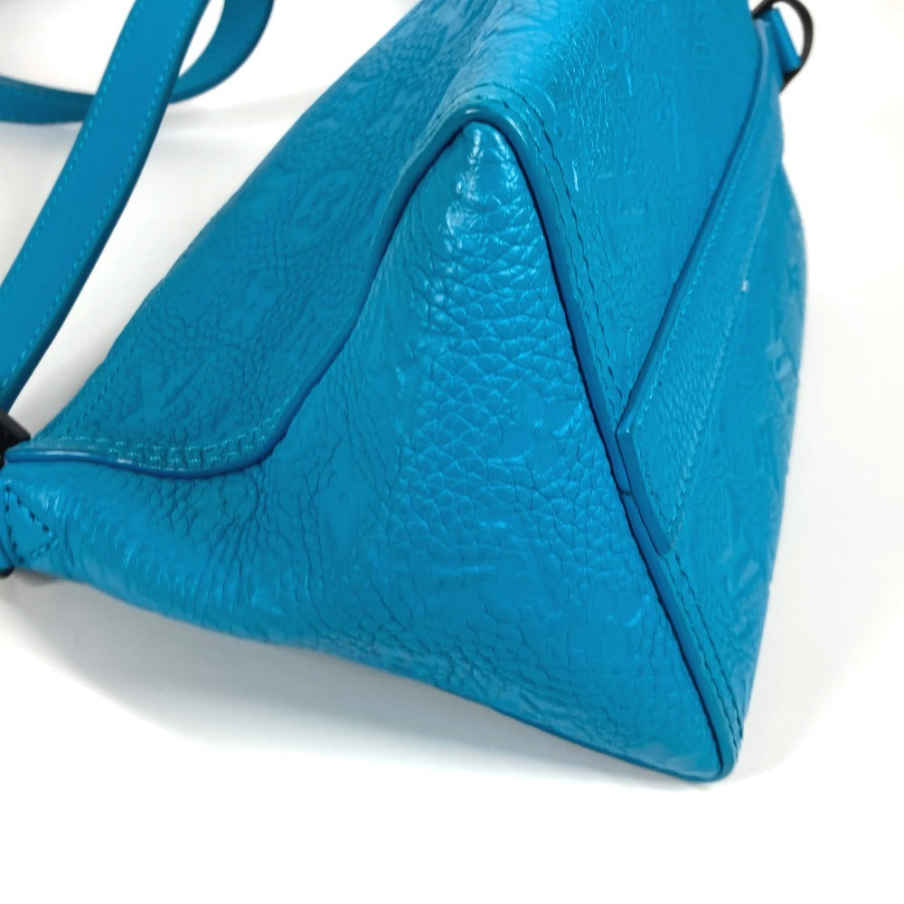 Louis Vuitton Shoulder Bag M55925 Monogram Ann Platt Leather Blue Monogram Ann Platt Triangle