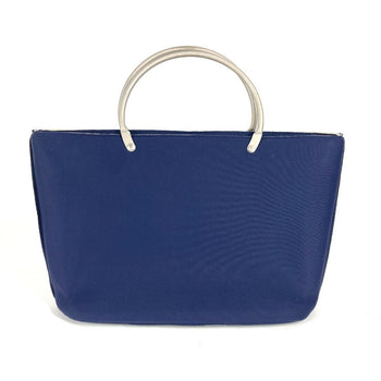 Chanel Handbag Polyamide Navy Metal Handle Women