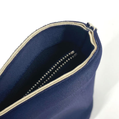 Chanel Handbag Polyamide Navy Metal Handle Women