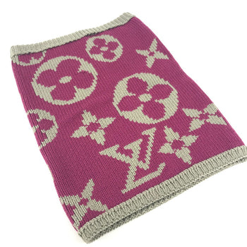 Louis Vuitton Scarf M72768 Wool Purple Monogram Snood Grand Floor Women