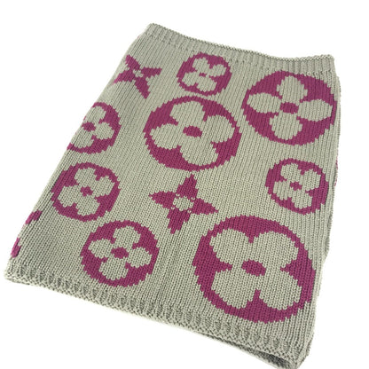 Louis Vuitton Scarf M72768 Wool Purple Monogram Snood Grand Floor Women