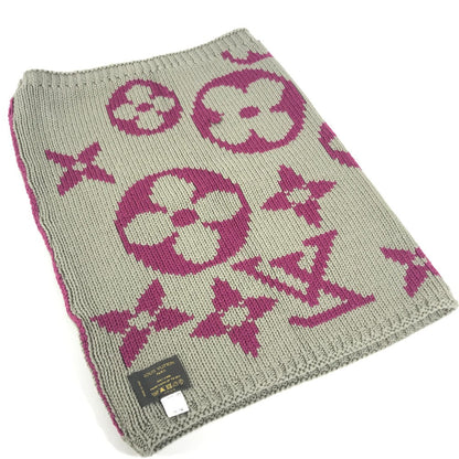 Louis Vuitton Scarf M72768 Wool Purple Monogram Snood Grand Floor Women