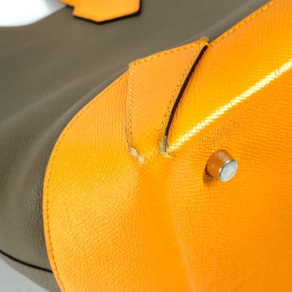 Hermes Shoulder Bag Evercolor, Epsom Yellow By Color Maxibox Hippo 36 Unisex(Unisex)