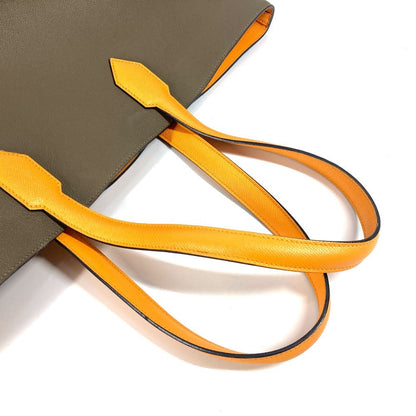 Hermes Shoulder Bag Evercolor, Epsom Yellow By Color Maxibox Hippo 36 Unisex(Unisex)