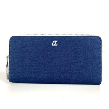 Christian Louboutin Long Wallet Purse 1235496 Denim Blue Long Wallet Cl Logo Unisex(Unisex)