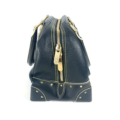 Louis Vuitton Handbag M91892 Suhari Leather Black Suhari Spaerb Women