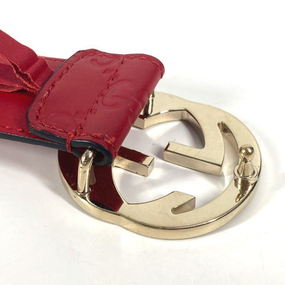 Gucci Belt 370543 Sima Leather Red Guccisima Gg Buckle 75