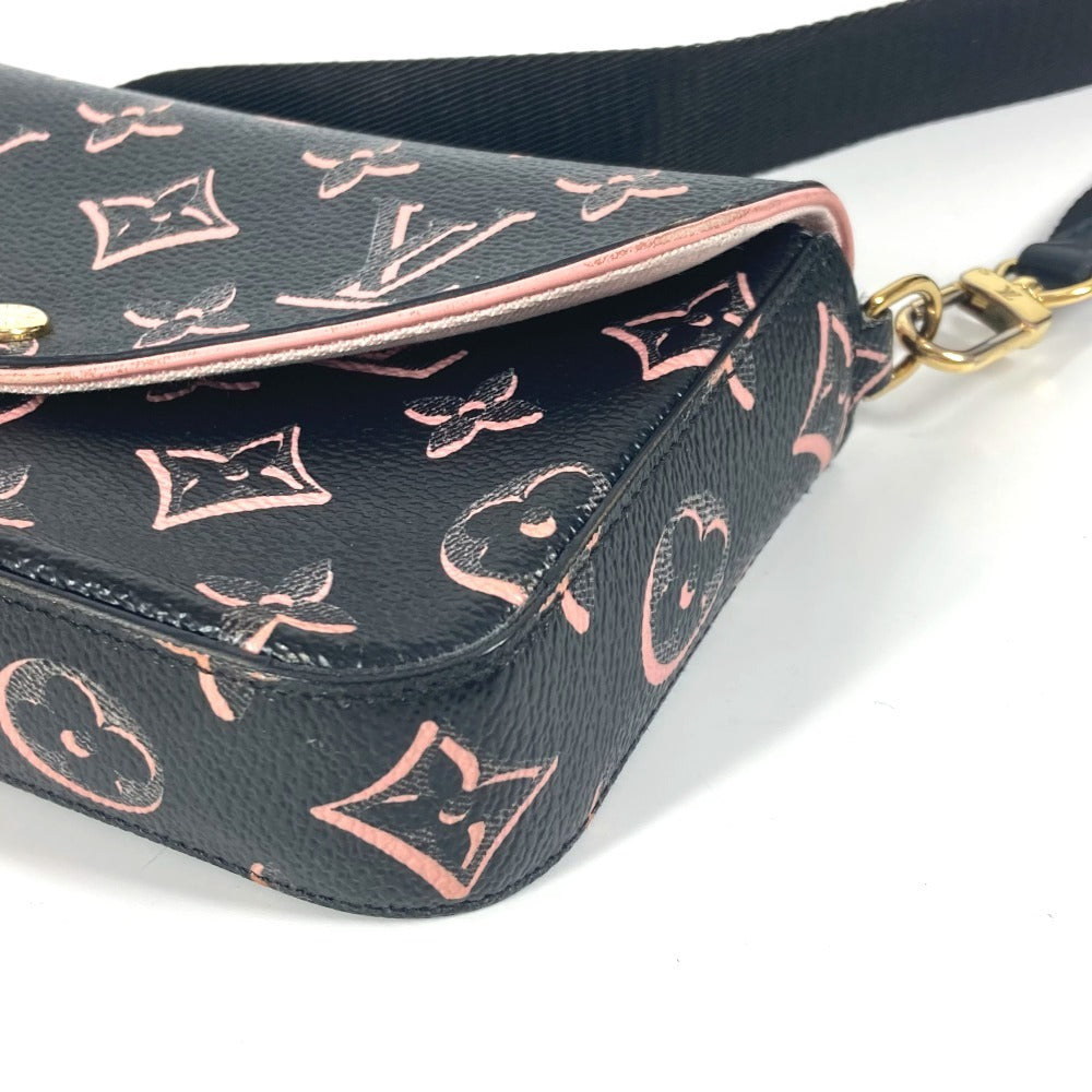 Louis Vuitton Shoulder Bag M81471 Coated Canvas Black Fall For You Collection Monogram Multi