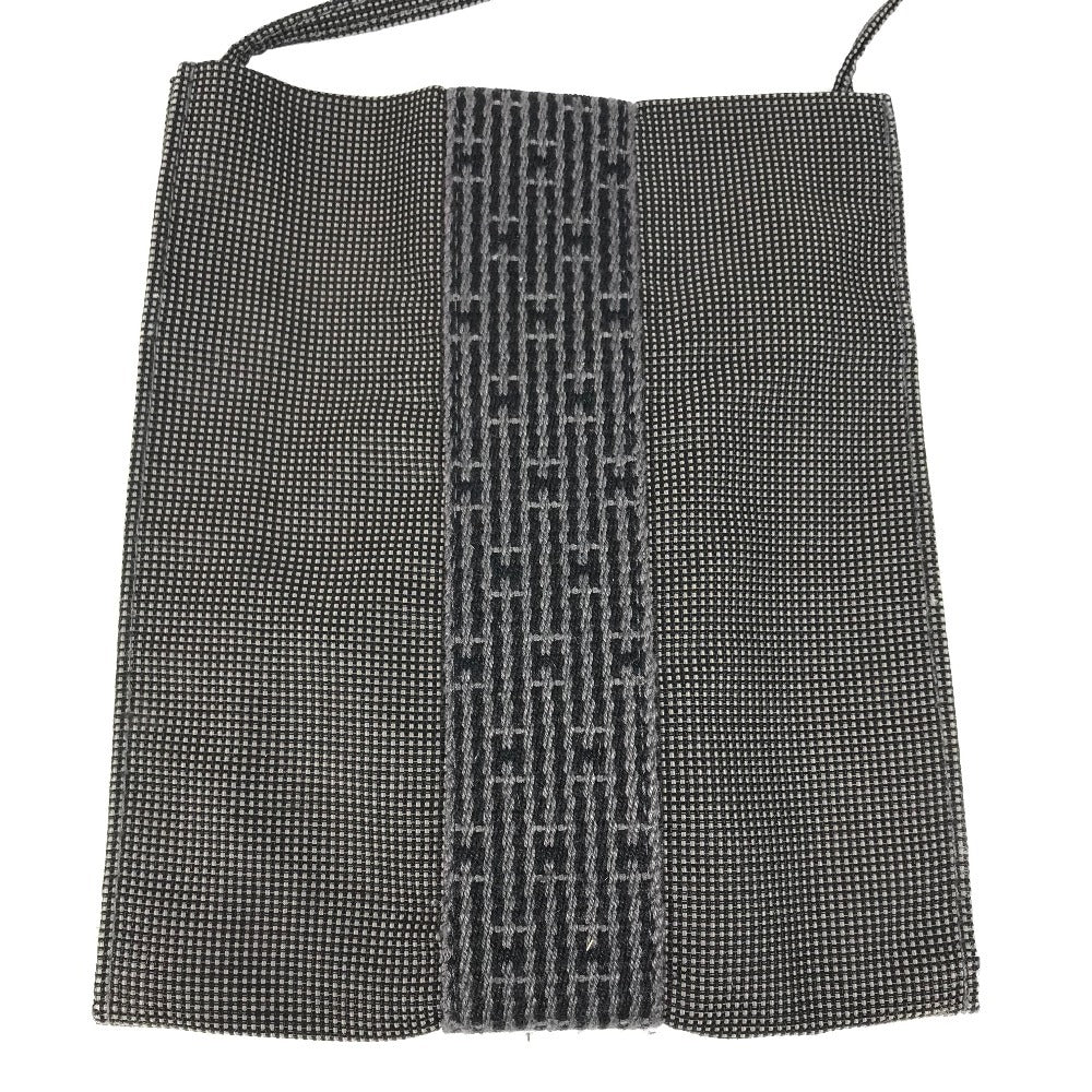 Hermes Shoulder Bag Canvas Gray Her Line
