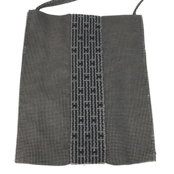 Hermes Shoulder Bag Canvas Gray Her Line