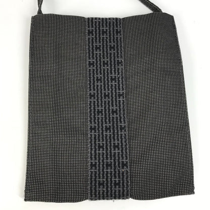 Hermes Shoulder Bag Canvas Gray Her Line