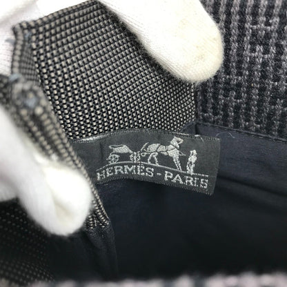 Hermes Shoulder Bag Canvas Gray Her Line