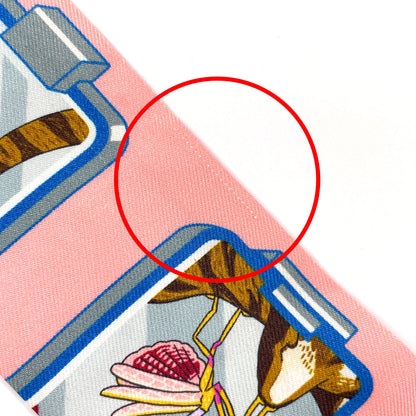 Hermes Scarf 063875S 100% Silk Pink Hermes Story
