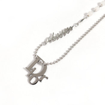 Christian Dior Necklace Metal Silver Logo