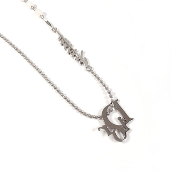 Christian Dior Necklace Metal Silver Logo