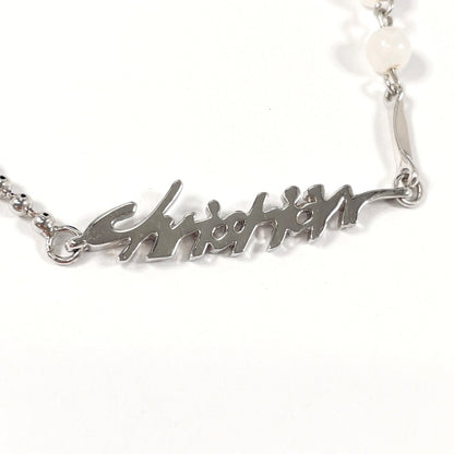 Christian Dior Necklace Metal Silver Logo