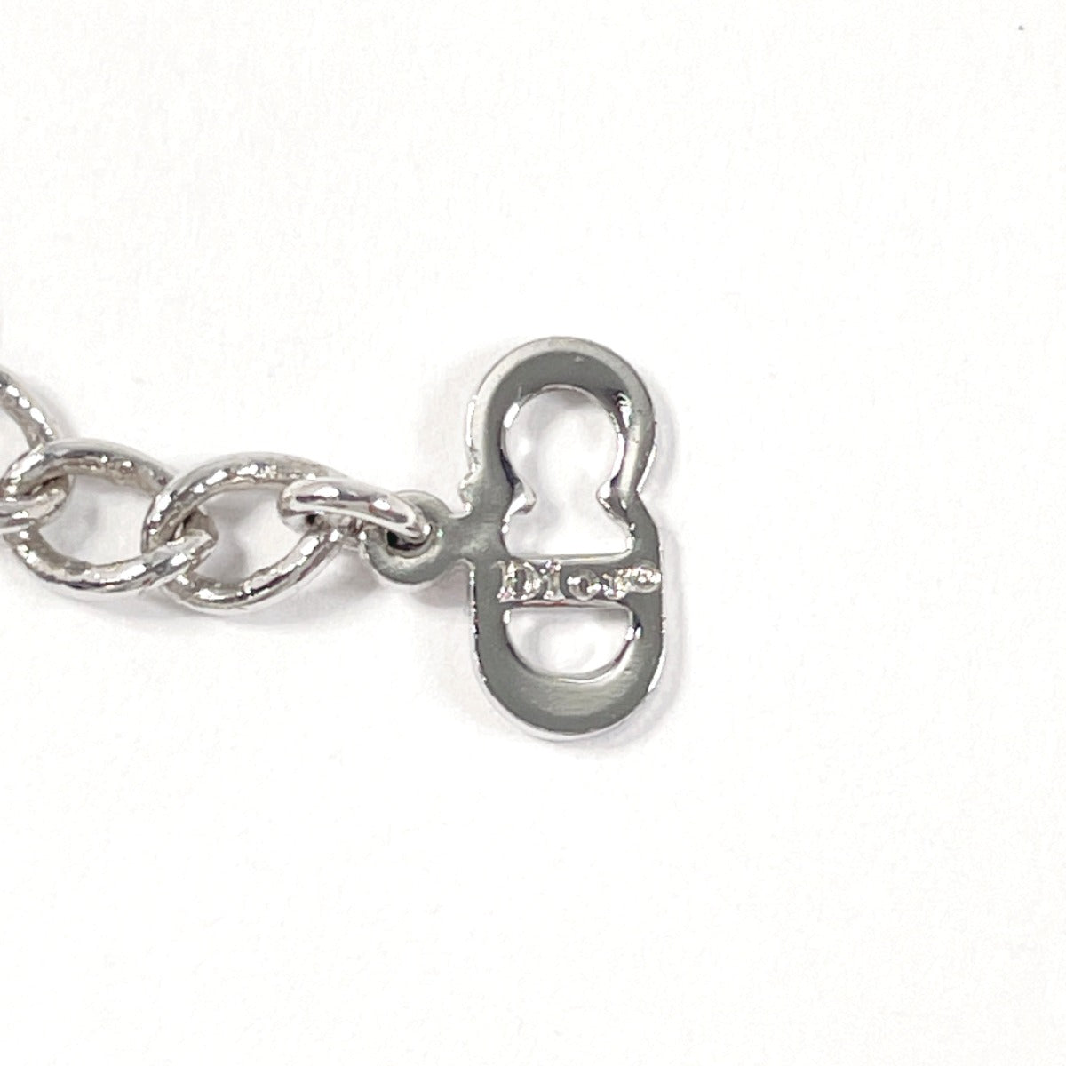 Christian Dior Necklace Metal Silver Logo