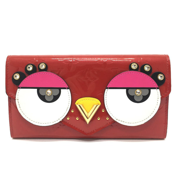 Louis Vuitton Long Wallet Purse M90489 Monogram Vernis Red Monogram Vernis Portefeuille Sarah Bird