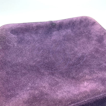 Chanel Handbag Suede Purple Cc Coco Mark Square Bag Women