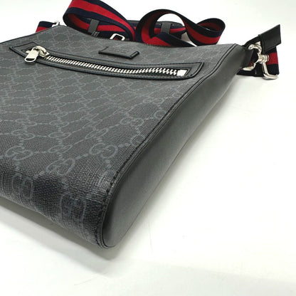 Gucci Shoulder Bag 474137 Gg Supreme Canvas Black Bag Gg Messenger Mens