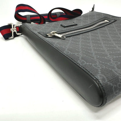 Gucci Shoulder Bag 474137 Gg Supreme Canvas Black Bag Gg Messenger Mens