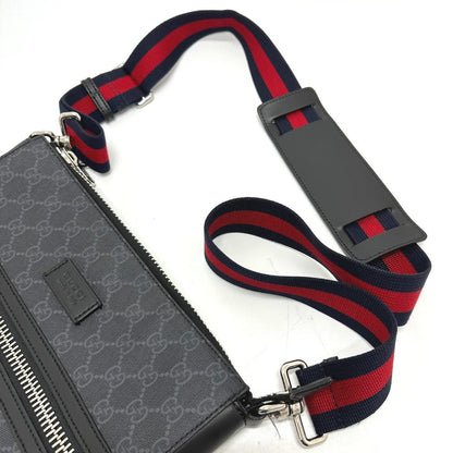Gucci Shoulder Bag 474137 Gg Supreme Canvas Black Bag Gg Messenger Mens