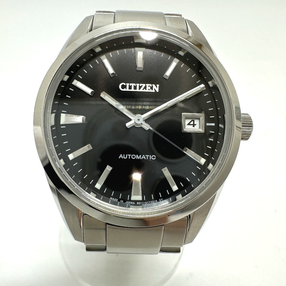 Citizen Watches Mechanical Automatic 9011-S125804 Stainless Steel Silver Mechanical Black Dial Mens