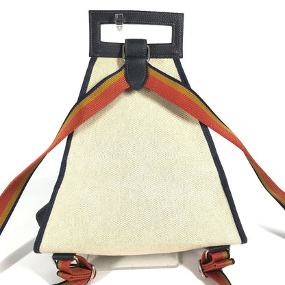 Hermes Backpack Toile H, Leather Beige Rocabal Backpack